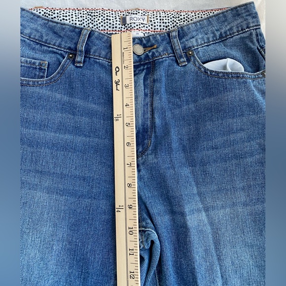 Roxy jeans straight Classic Blue Denim Jeans size 28 cotton - Picture 3 of 8